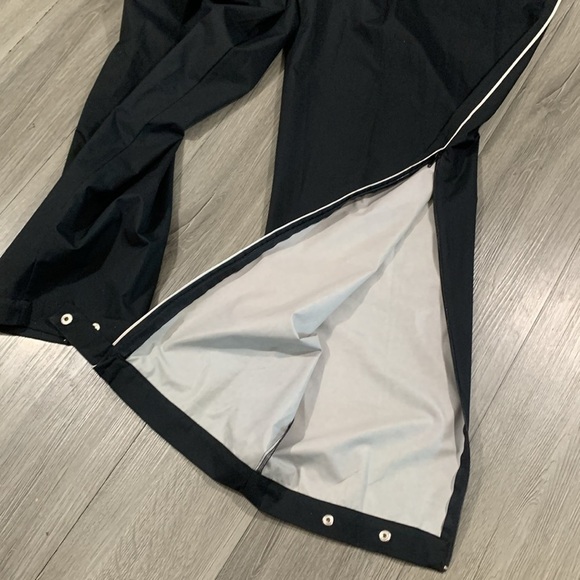 Nike Gold Black w/White Side Trim Pull On Leg Zip Athletic Pants size L - Picture 8 of 12
